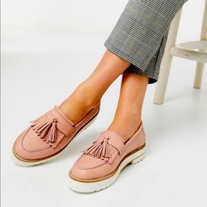 Wide fit Meze chunky Fringed leather loafers uk 6
